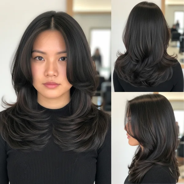 Butterfly Haircut Long Hair Asian