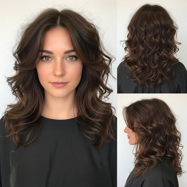 Butterfly Haircut Long Hair Curly