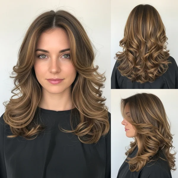 Butterfly Haircut Long Hair Curly