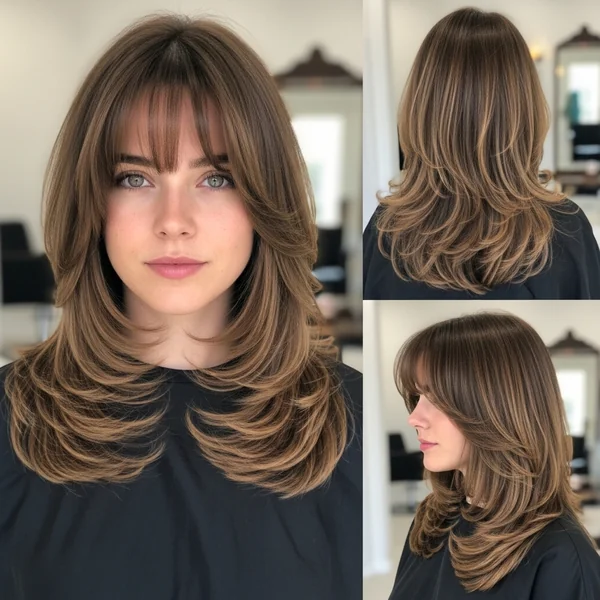 Butterfly Haircut Long Hair With Bangs