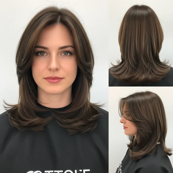 Butterfly Haircut Medium Straight