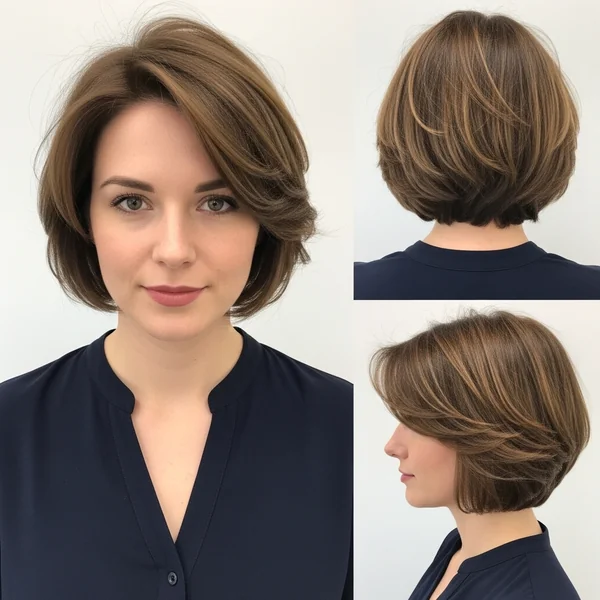 Butterfly Haircut Short Hair Round Face