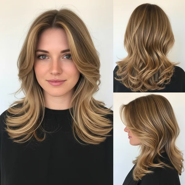 Butterfly Haircut Wavy Hair