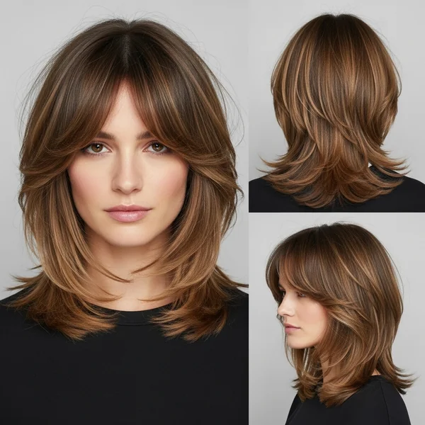 Butterfly Haircut With Curtain Bangs