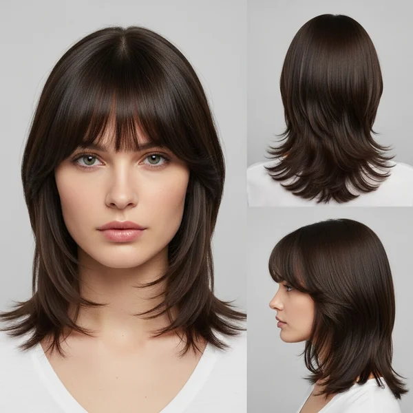 Butterfly Haircut With Korean Bangs