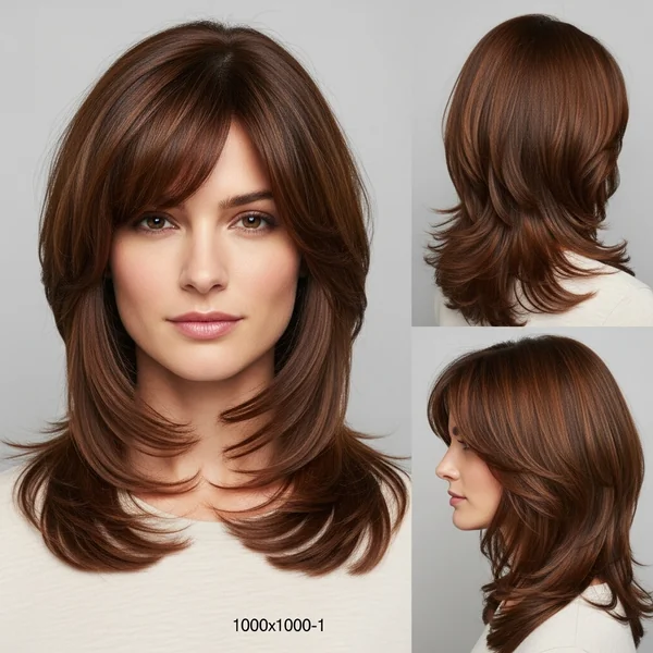 Butterfly Haircut With Side Bangs