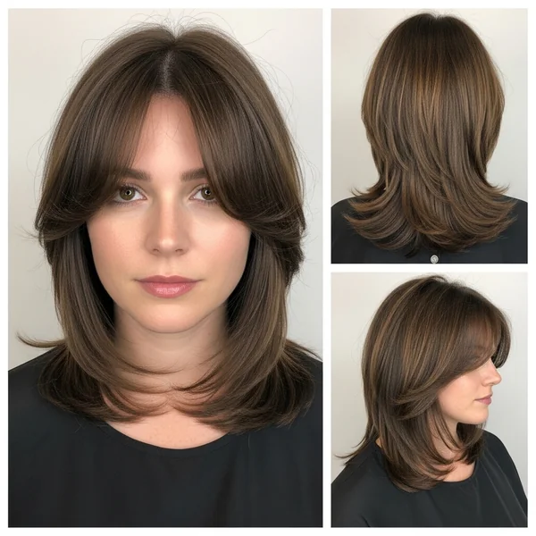 Butterfly Haircut With Side Bangs