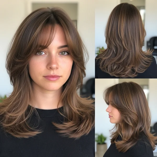 Butterfly Haircut With Wispy Bangs Long Hair