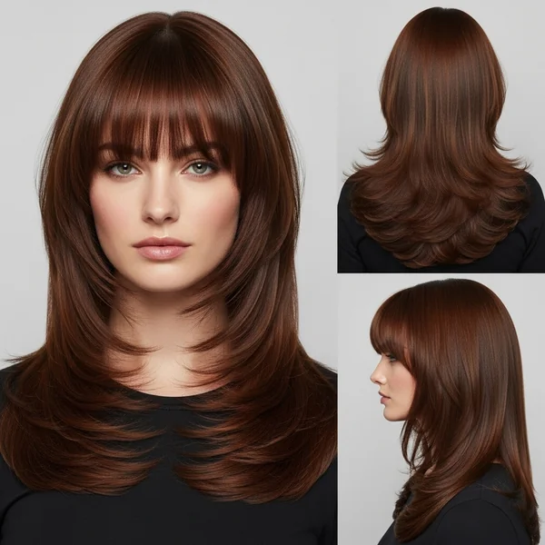 Butterfly Haircut With Wispy Bangs Long Hair
