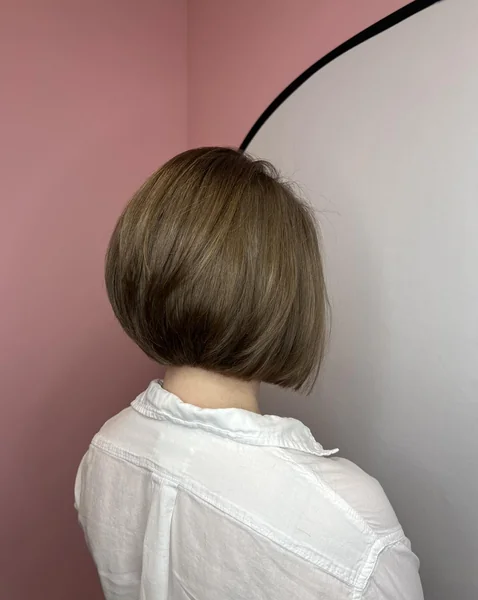 Chic Auburn Stacked Bob with Precision Layers