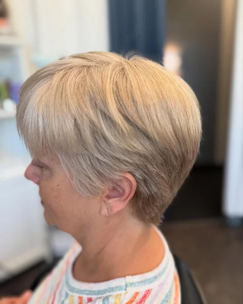 Chic Silver Inverted Bob with Extreme Layers