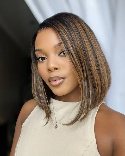 Chic Tapered Undercut Bob with Voluminous Layers