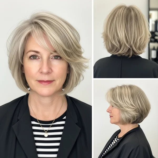 Choppy Bob Hairstyles Messy Lob Over 50