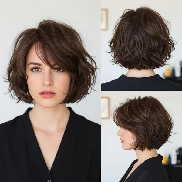 Choppy Layered Bob Hairstyles Texture Short Wavy