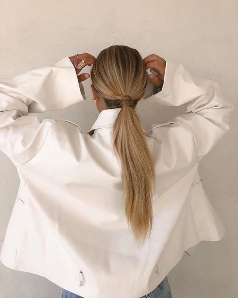 Clean Low Slick Back Blonde Ponytail