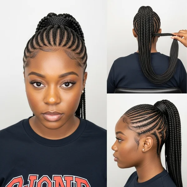Cornrow With Ponytail Extension