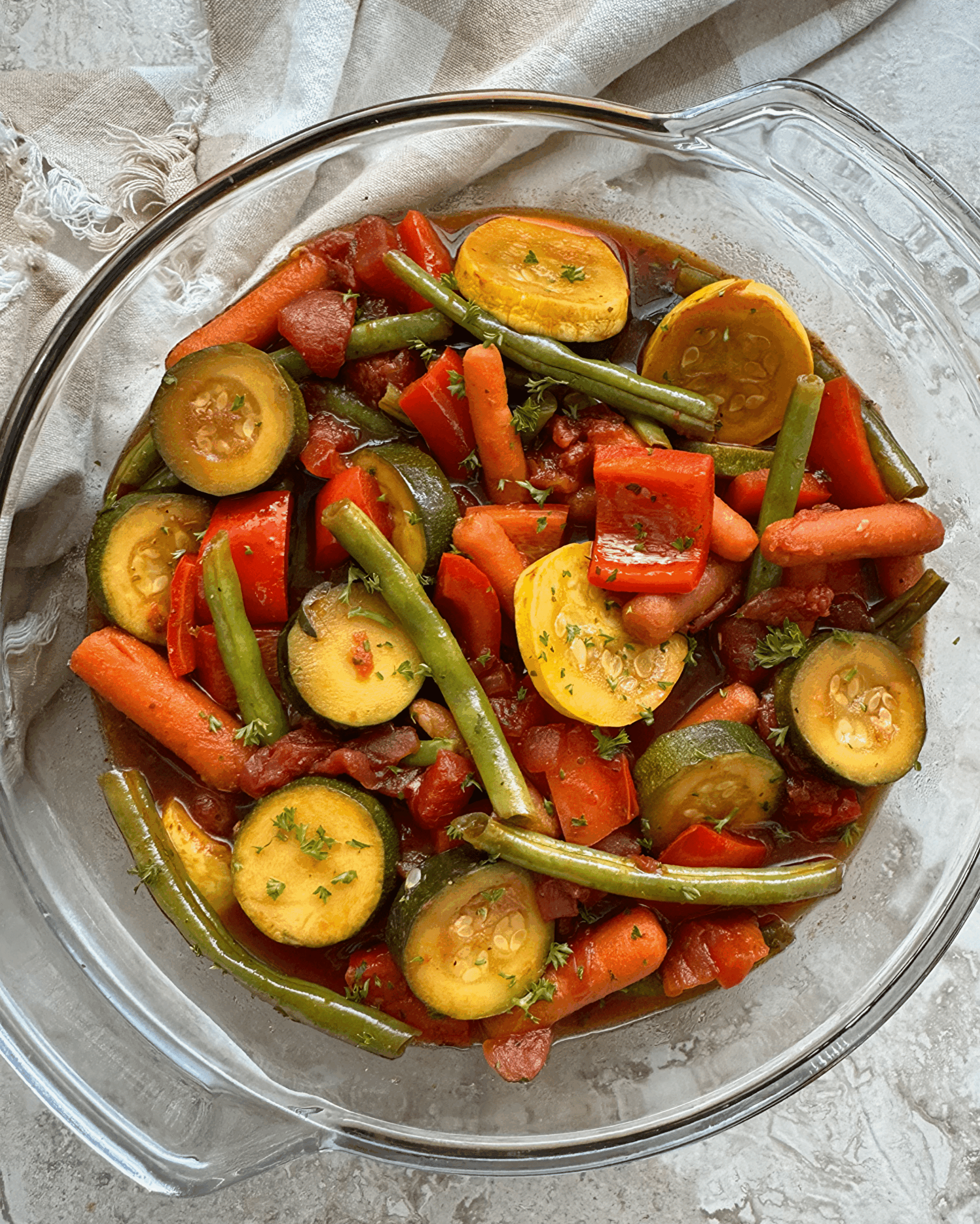 Slow Cooker Summer Vegetables - Fit Slow Cooker Queen
