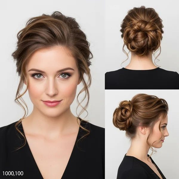 Curled Bun Hairstyles Prom