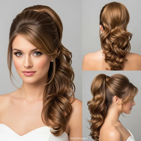 Curled High Ponytail Hairstyles Prom