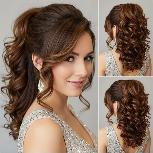 Curled Ponytail Hairstyles Prom