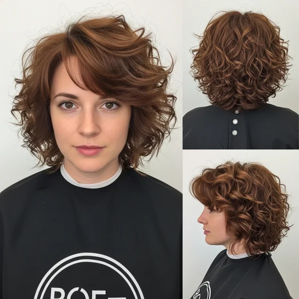 Curly Butterfly Haircut