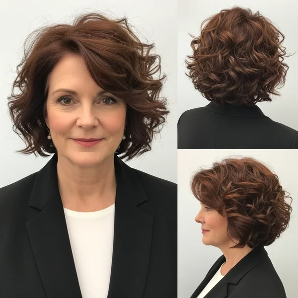 Curly Bob Haircuts For Women Over 50