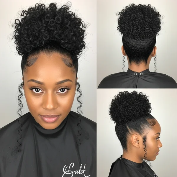 Curly Bun Hairstyles for Black Women