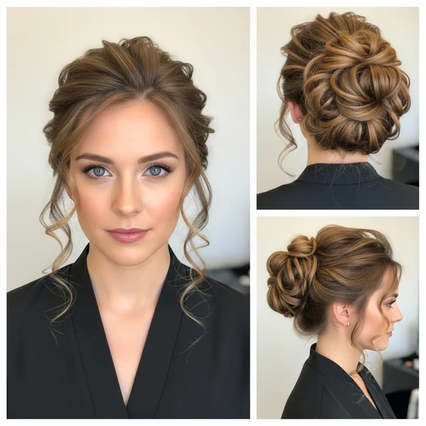 Curly Bun Wedding Hairstyles