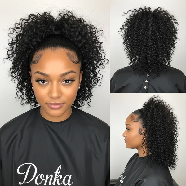 Curly Frontal Ponytail