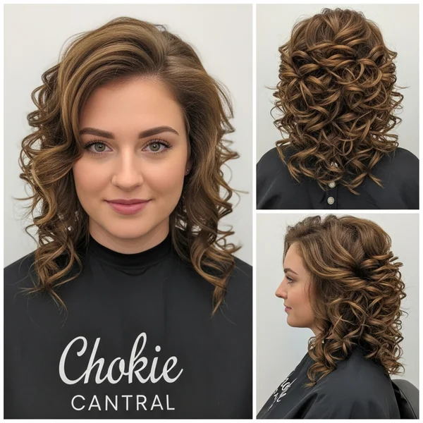 curly half up half down hairstyles prom