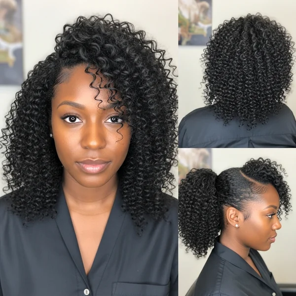 Curly Low Ponytail Hairstyles for Black Women