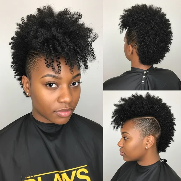 curly mohawk hairstyles for black women