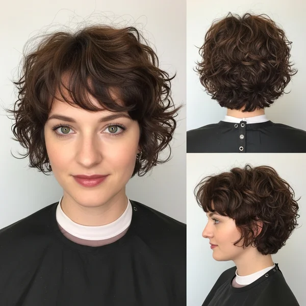Curly Pixie Bob Haircut