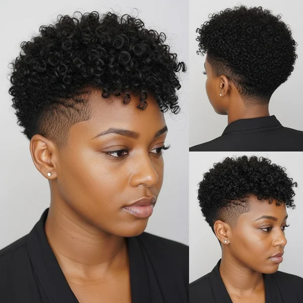 Curly Pixie Haircut for Black Women