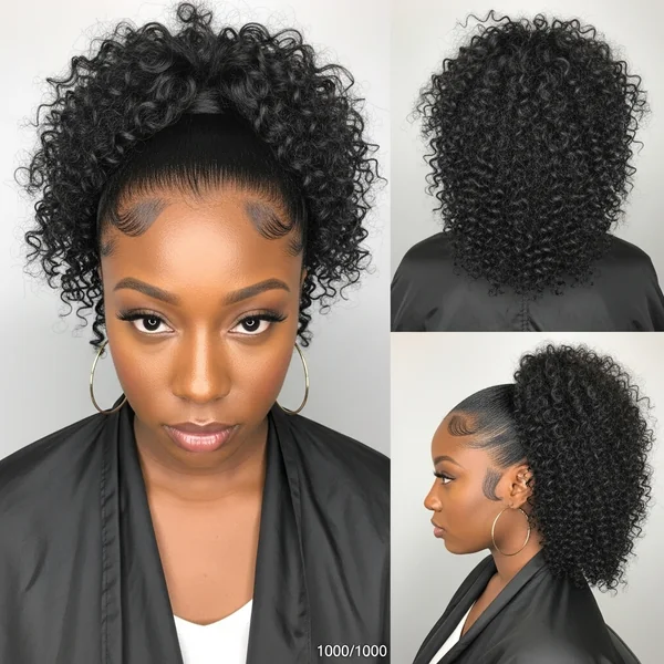 Curly Ponytail Black Women