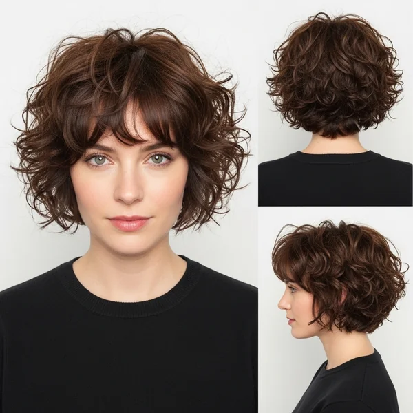 Curly Shag Pixie Haircut