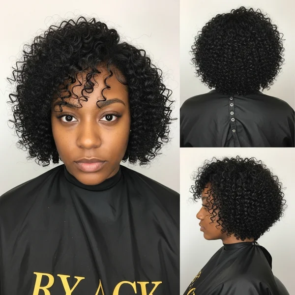 curly short bob hairstyles black women