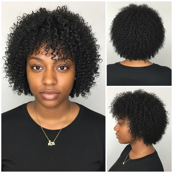 curly short bob hairstyles black women