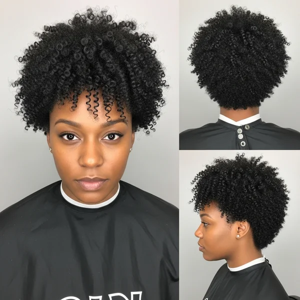 Curly Short Ponytail Hairstyles for Black Women