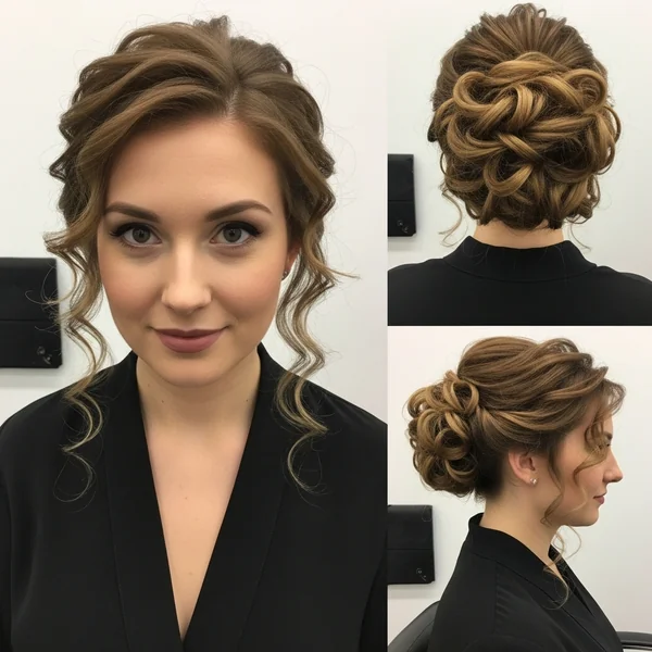 curly updo hairstyles for wedding