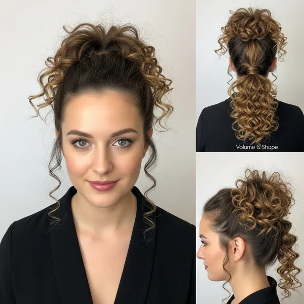 Curly Updo Ponytail