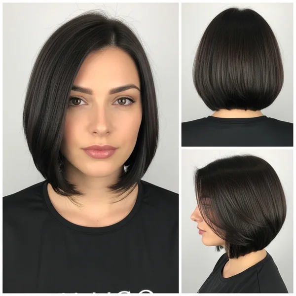Dark Brown Bob Haircut