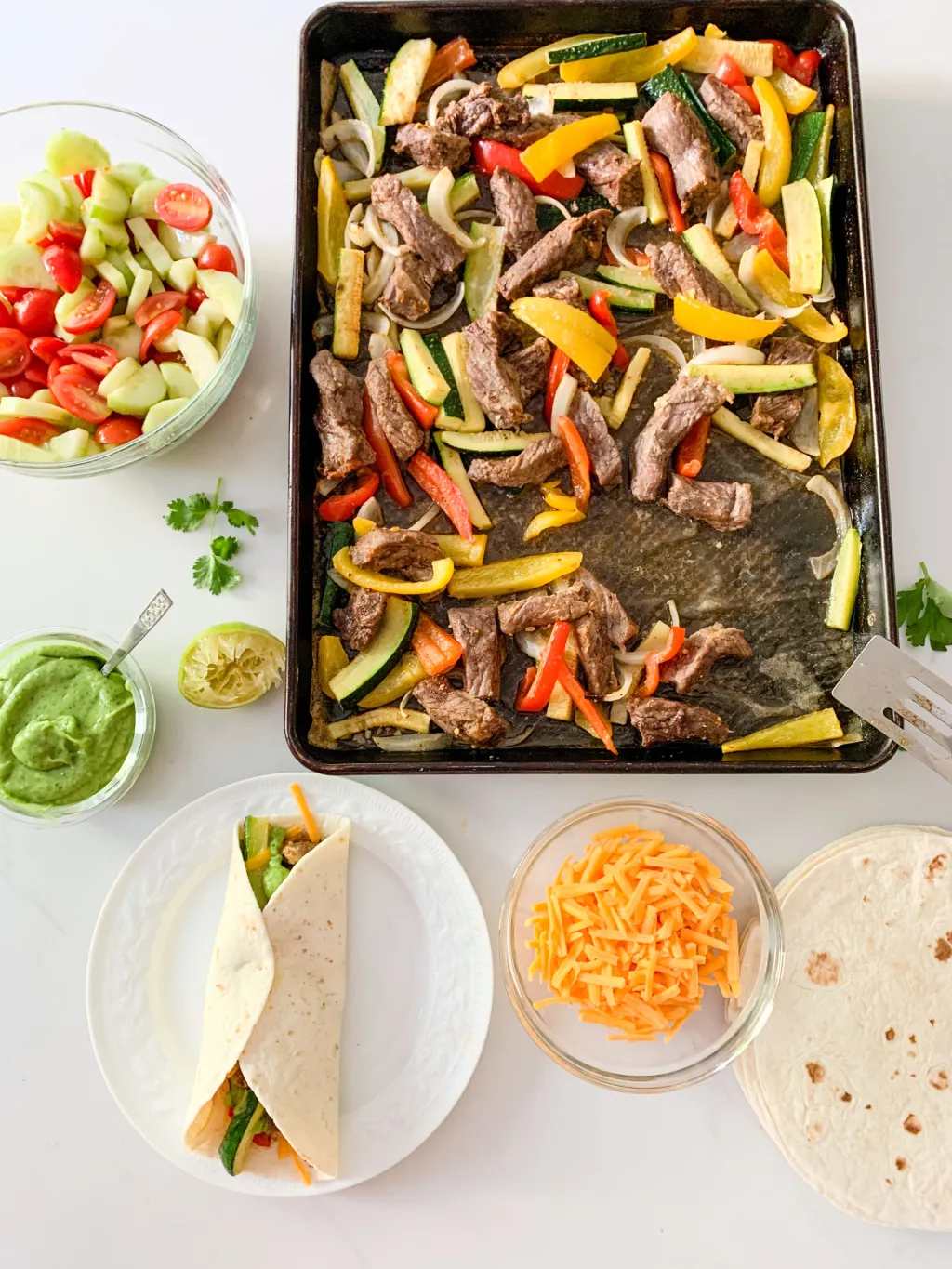 Easy Sheet Pan Steak Fajitas Dinner with Veggies – Food Play Go