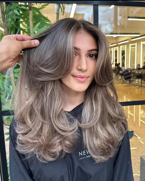 Dimensional Ash Blonde Butterfly Cut with High Volume