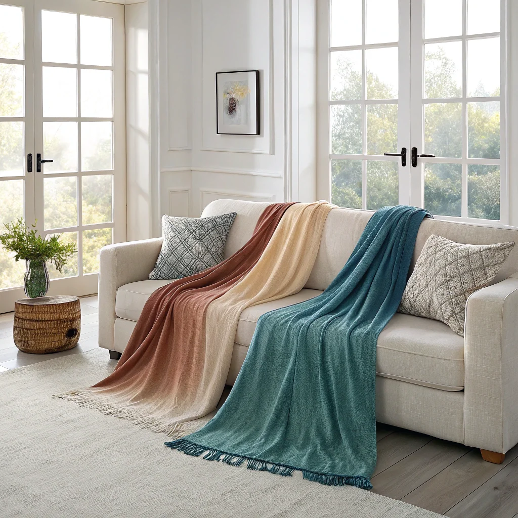 Dip-Dye or Ombre Throws