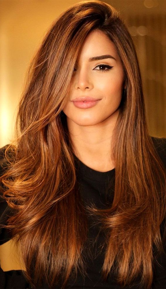 57 Cute Autumn Hair Colours and Hairstyles : Stunning autumn tones