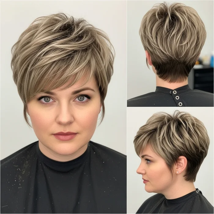 Edgy Pixie Haircut And Round Face