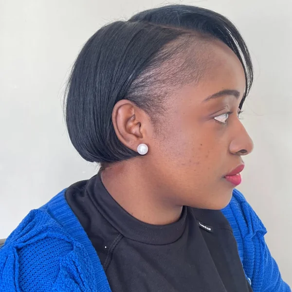 Edgy Undercut Long Pixie with Sleek Side-Swept Finish