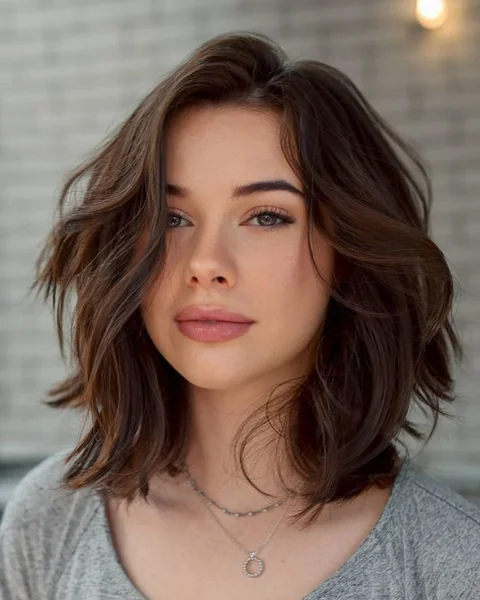 Effortless Messy Bob with Sun-Kissed Tousled Layers