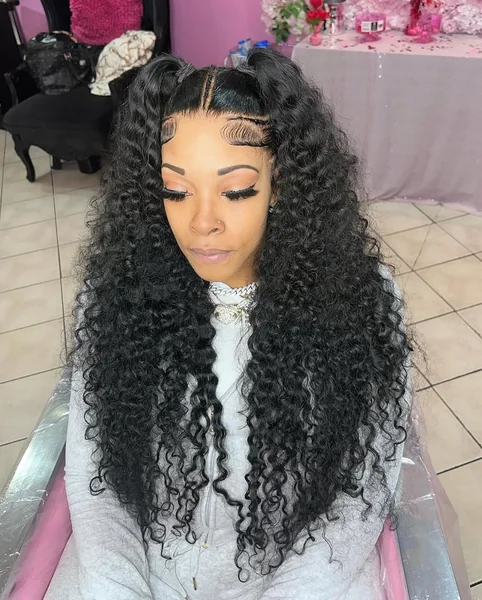 Extra-Long Bone-Straight Sleek High Ponytail
